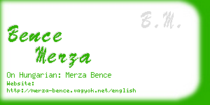 bence merza business card